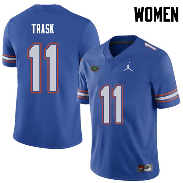 Women's NCAA Florida Gators Kyle Trask #11 Stitched Authentic Jordan Brand Royal College Football Jersey TUX0565FD